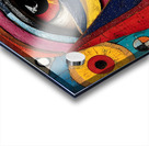 Patchwork Gaze – Modern Cubist Portrait Print Acrylic print