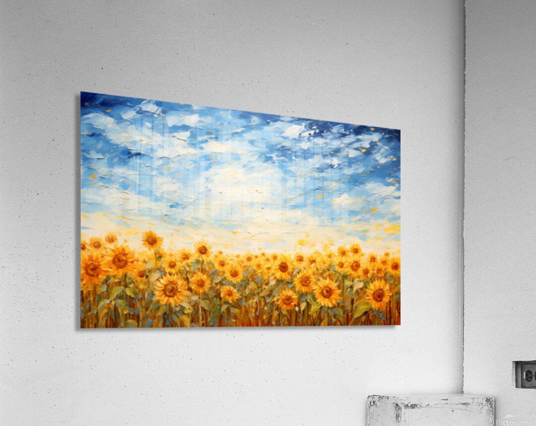 Symphony Of Sunlight - Sunflower Field Art Prints Acrylic Print