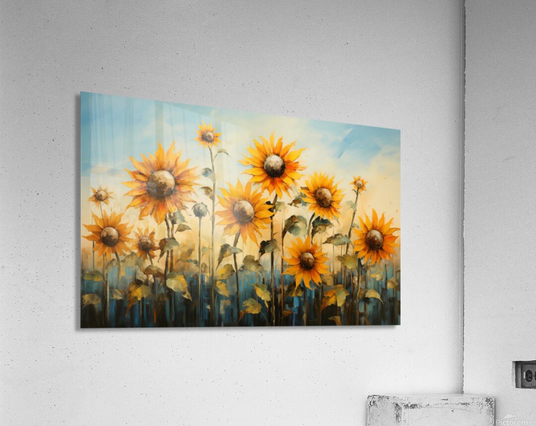 Les Geants De L’Ete - Summer Giants - Sunflower Field Art Prints Acrylic Print