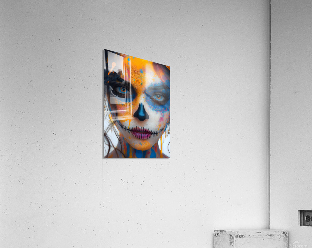 Flor De Miel Y Muerte - Flower Of Honey And Death - Dia de los Muertos Art Prints Acrylic Print