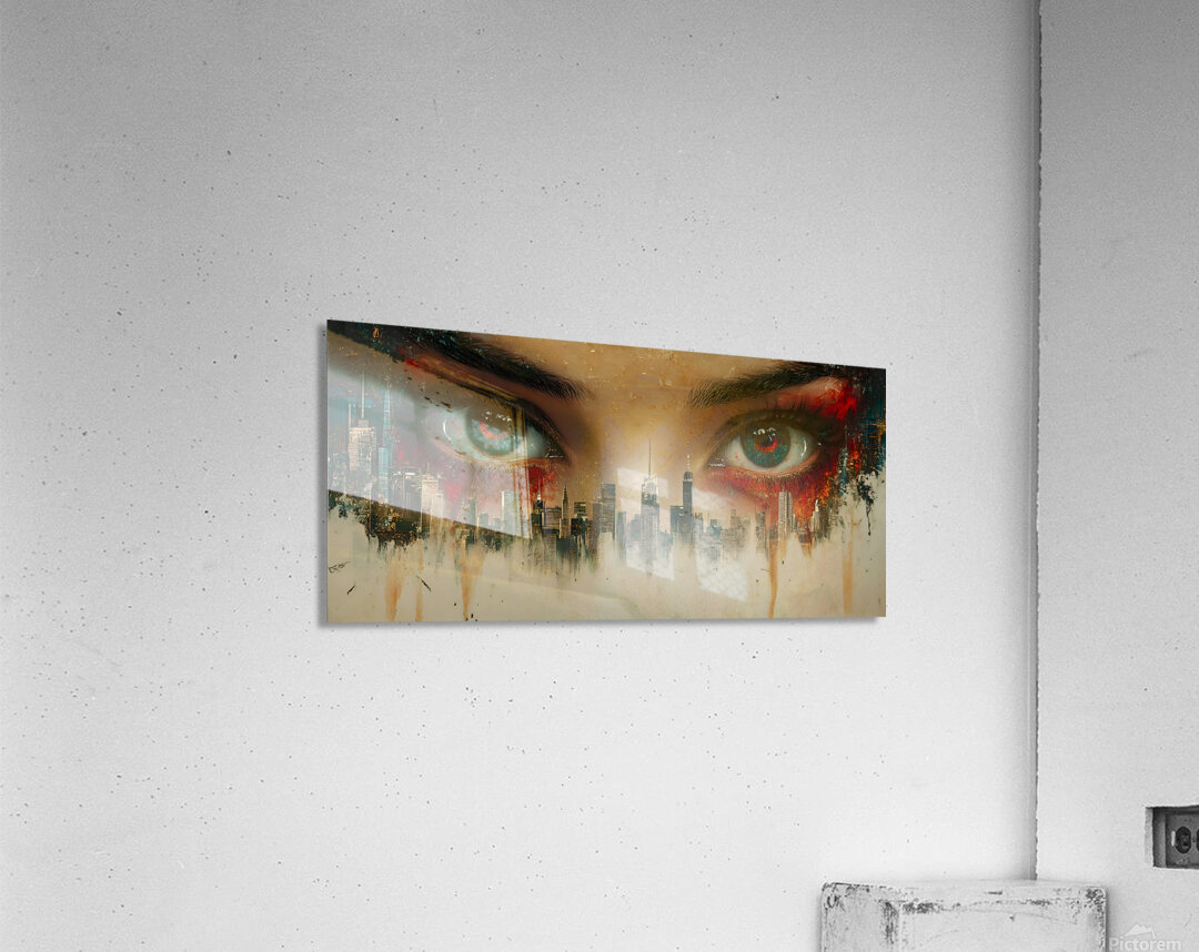 I See Therefore You Are - Surreal Eye Portrait Art Prints Acrylic Print