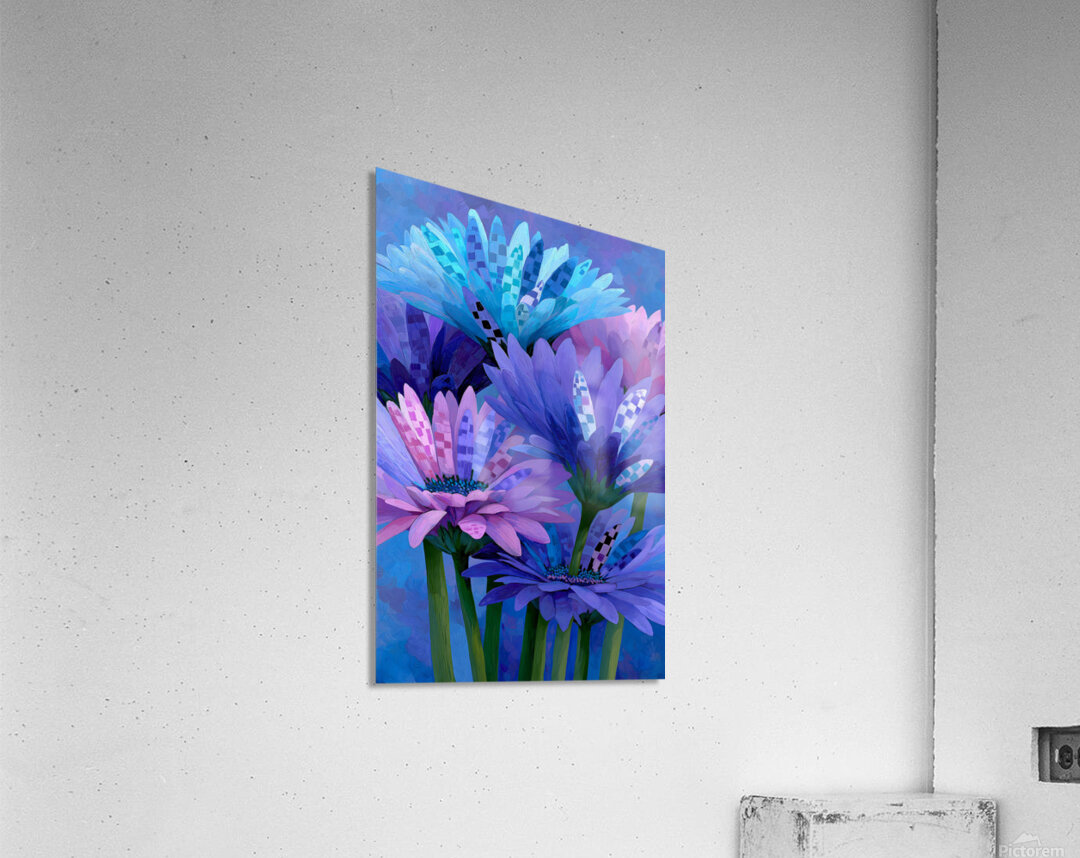 Bleu Botanique - Botanical Blue - Modern Floral Art Prints Acrylic Print