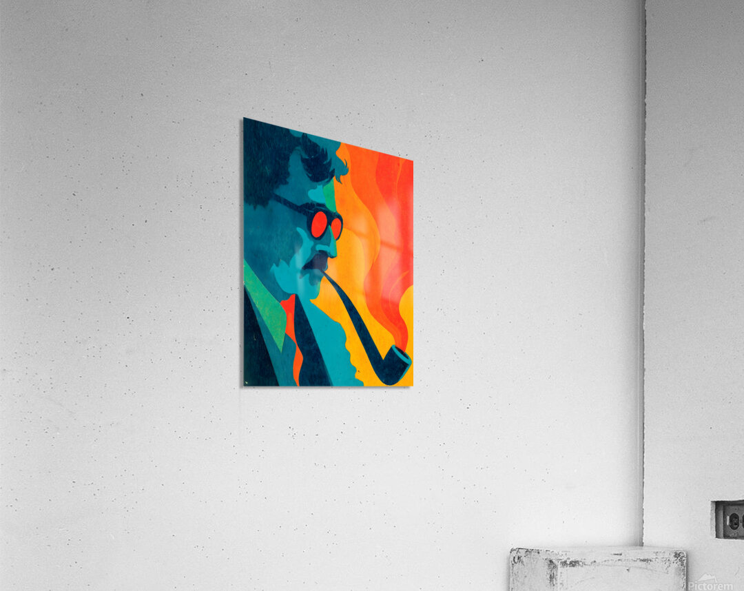 Intellectual Smoke – Vintage Pop Portrait Art Print Acrylic Print