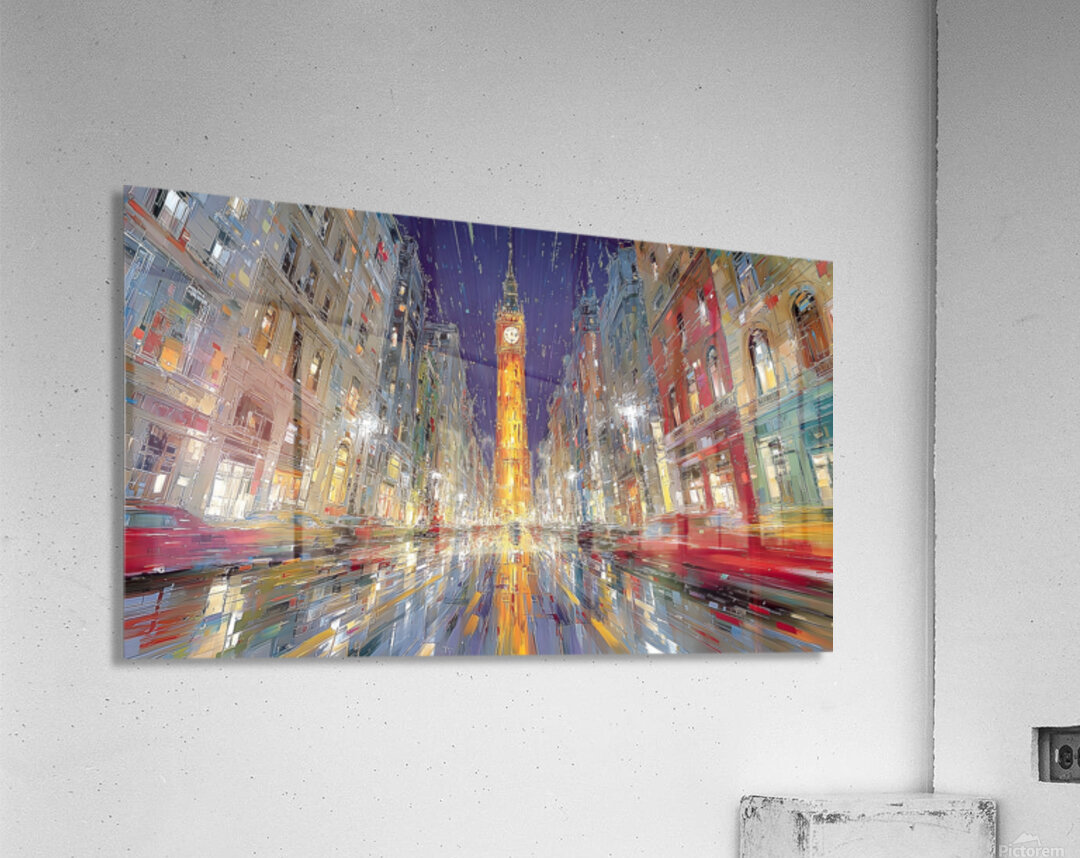 Timeless Motion Blur – Big Ben at Night Cityscape Art Print Acrylic Print