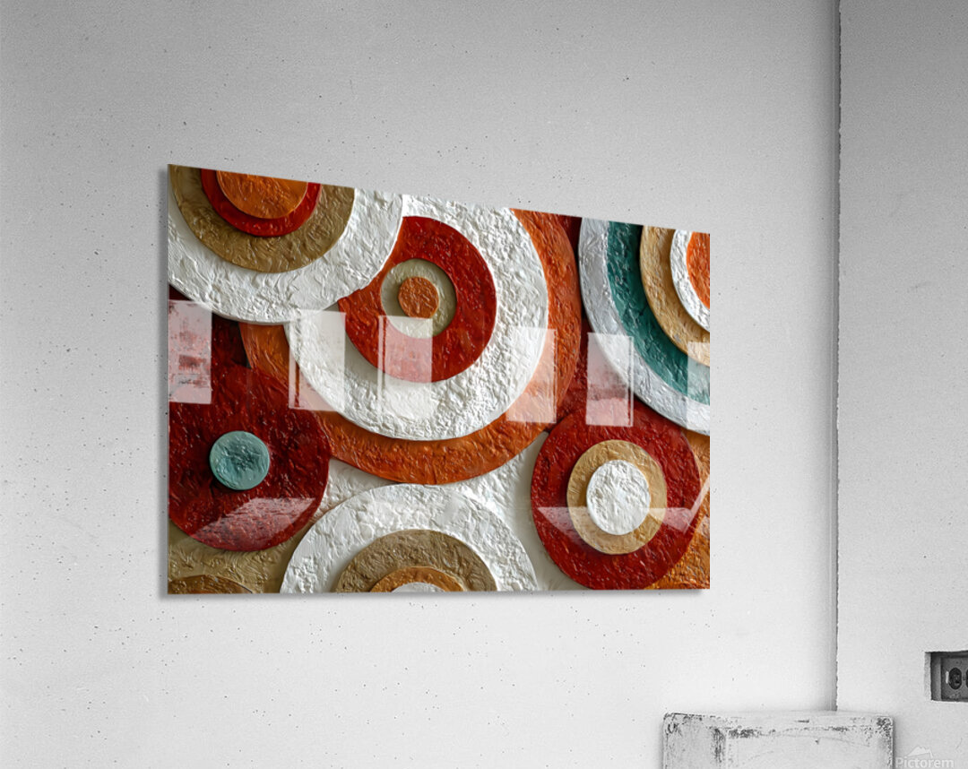 Terra Rings – Modern Geometric Art Print Acrylic Print