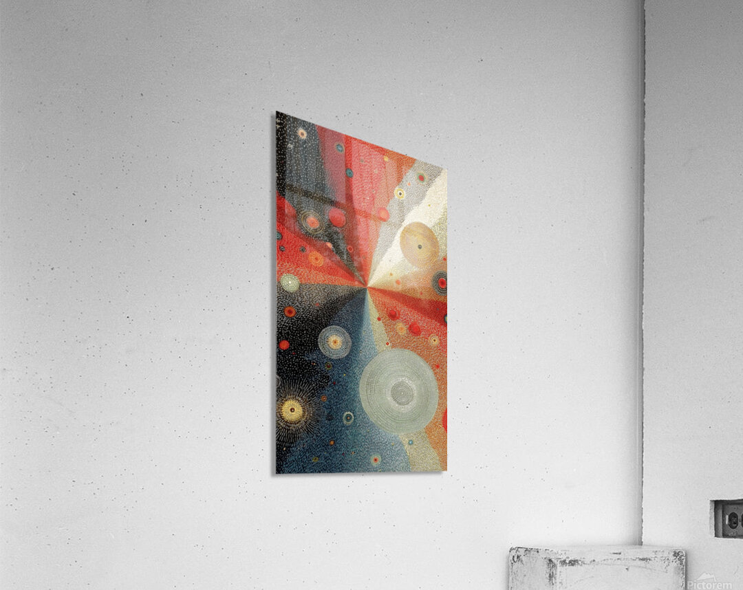 Stardust Vortex – Intricate Pointillist Abstract Acrylic Print