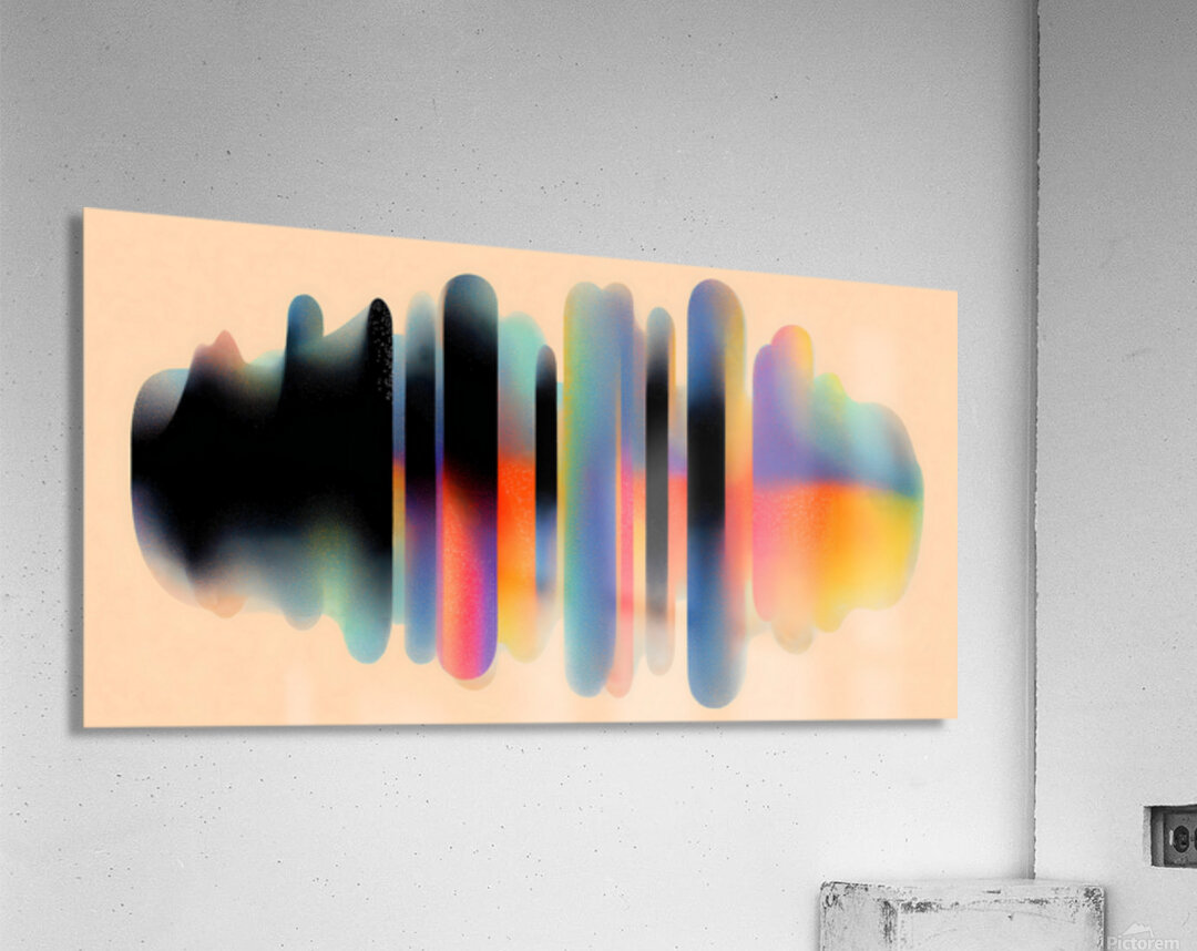 Echo Form – Gradient Wave Abstract Print Acrylic Print