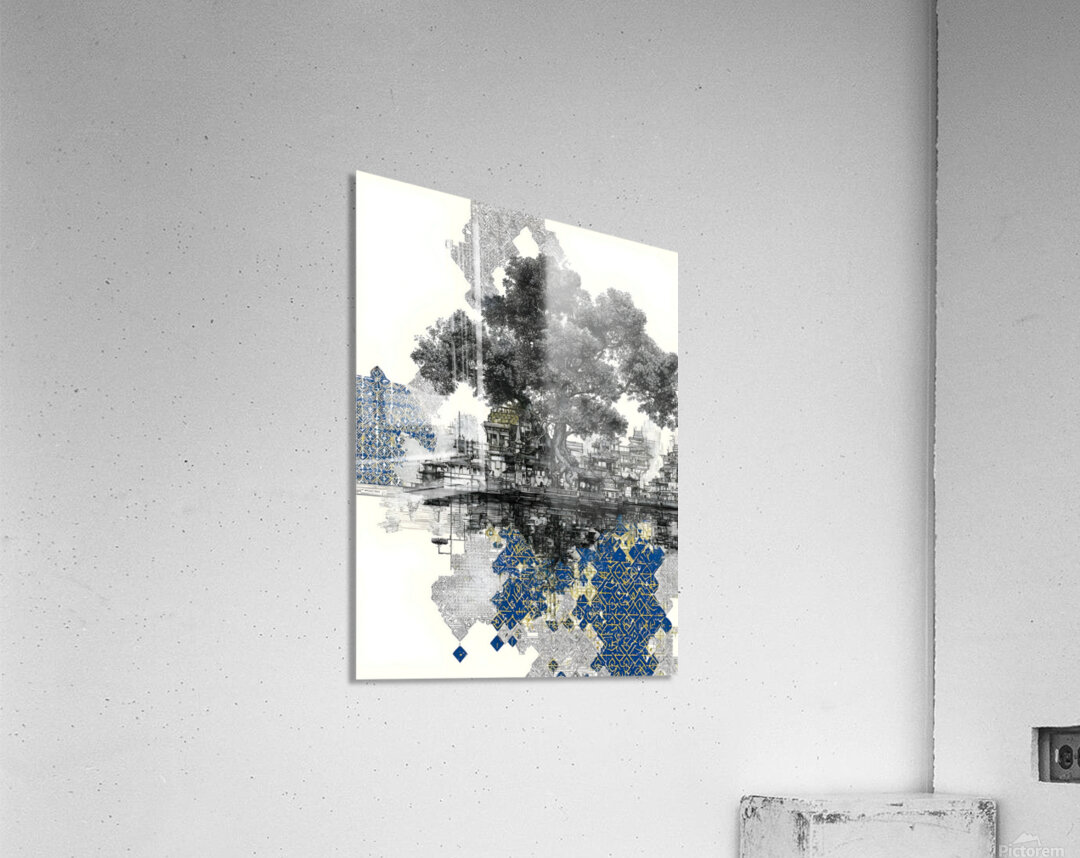 Sanctuary Root – Architectural Tree Reflection Print Acrylic Print