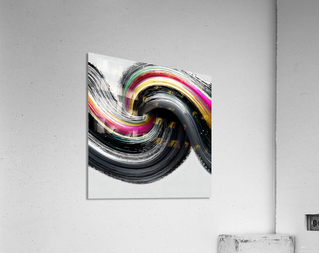 Chromatic Helix – Color-Twist Abstract Print Acrylic Print