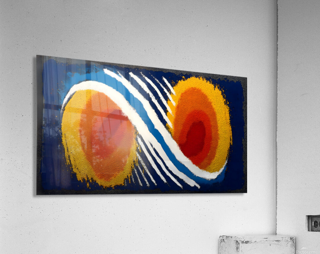 Tangerine Twins – Retro Pop Abstract Print Acrylic Print