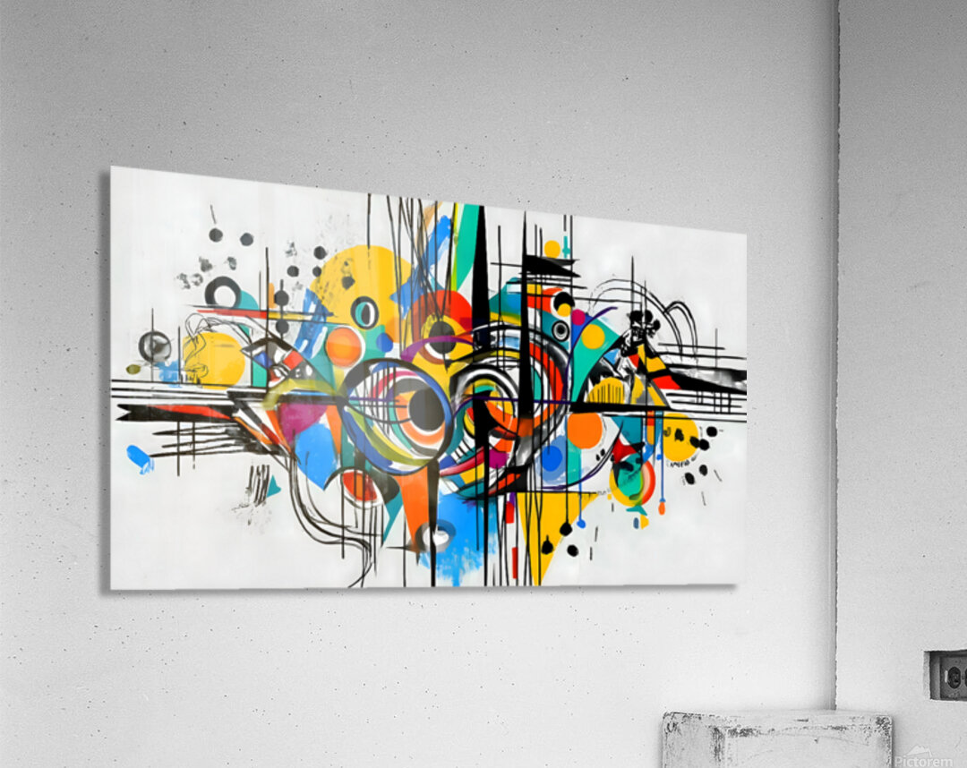 Tantrum – Explosive Line & Color Abstract Print Acrylic Print