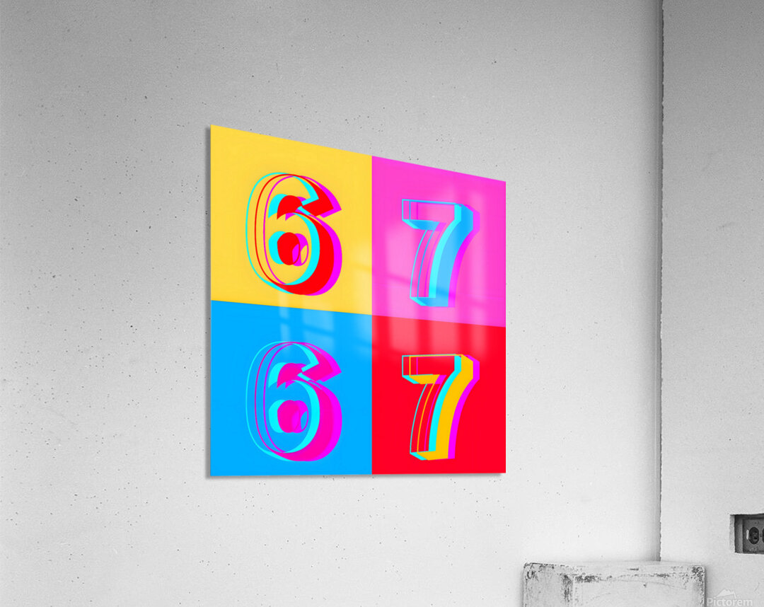 Six Seven – Gen Alpha Pop Art Print Acrylic Print