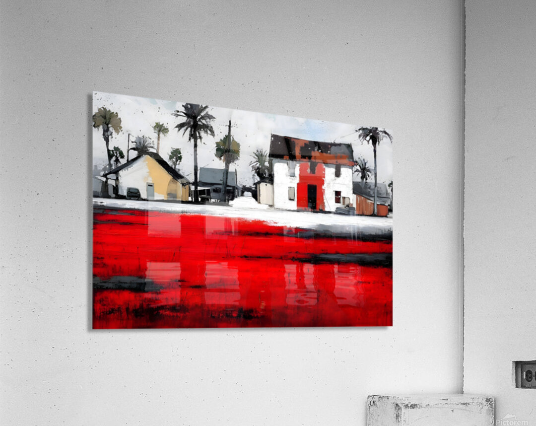 Crimson Lot - Coastal Village Print Acrylic Print