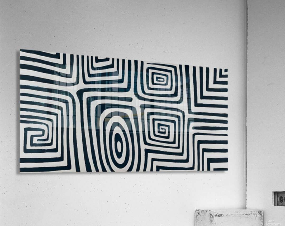 Urban Maze – Monochrome Abstract Print Acrylic Print