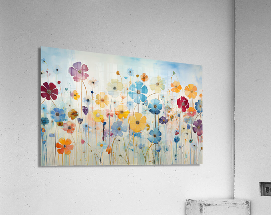Flower Explosion – Colorful Wildflower Meadow Art Print Acrylic Print