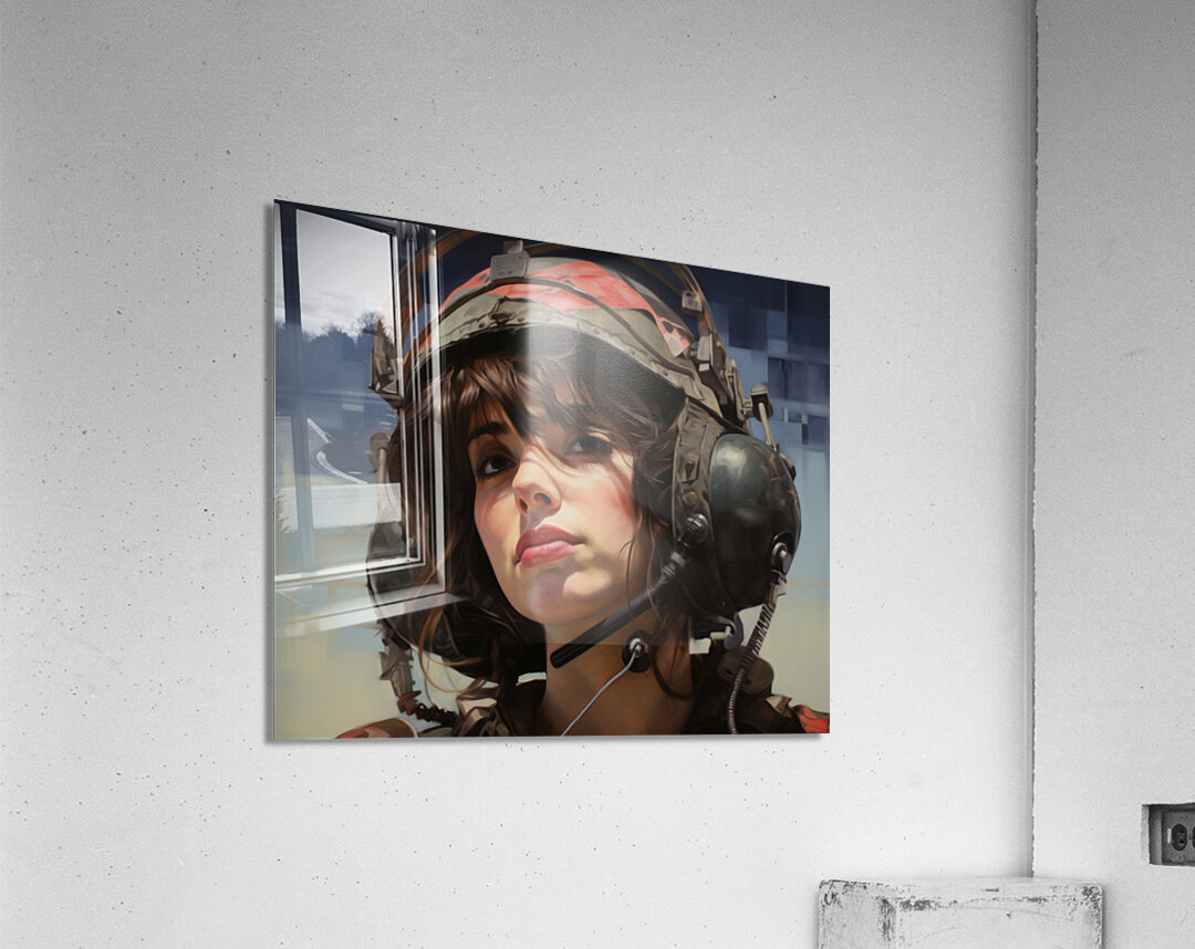 Woman Of War - Modern Valkyrie Portrait Art Prints Acrylic Print