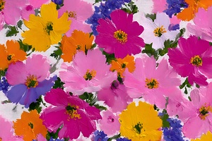 Eclat De Couleurs - Burst Of Colors - Abstract Floral Art Prints