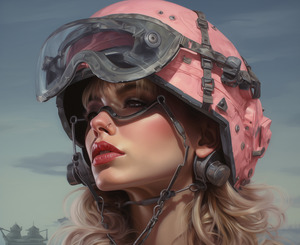 Woman Of War - Tactical Visor Portrait Art Prints