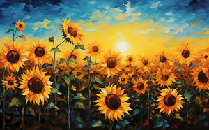 Le Soleil Se Souvient - The Sun Remembers - Warm Floral Art Prints