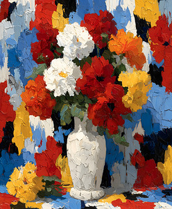 Explosion De Couleurs - Explosion Of Colors - Abstract Floral Art Prints