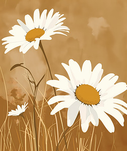 Wild Wild Daisies - Rustic Daisy Floral Art Prints