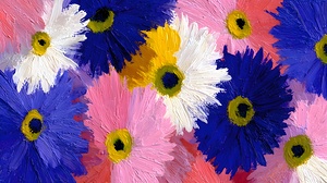 Palette En Fleurs - Palette In Bloom - Abstract Floral Art Prints