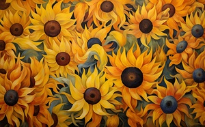 Helios - Sunflower Field Art Prints