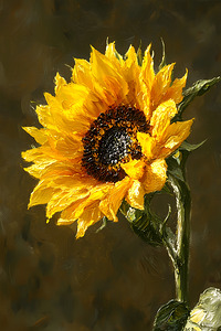 Grace Doree - Golden Grace - Sunflower Portrait Art Prints