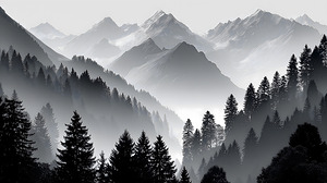 Timber And Time - Monochrome Landscape Art Prints