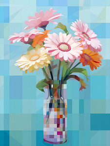 Verre De Lumiere - Glass Of Light - Glass Vase Floral Art Prints