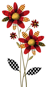 Plaid Botanica 32 - Contemporary Floral Art Prints