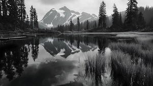 Reflections Of The Wild - Monochrome Landscape Art Prints
