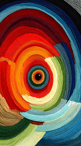 Chromatic Whirlpool – Beaded Concentric Abstract Print