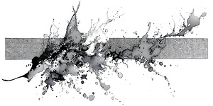 Mono Surge – Minimalist Ink Splash Abstract Print