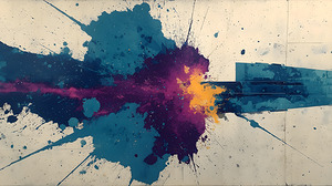 Impact Zone – Urban Splatter Abstract Print