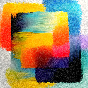 Chromatic Blocks VI – Patchwork Abstract Print