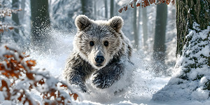 Frost Runner – Winter Bear Print