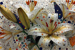 Stargazer Constellation – Lily Pattern Abstract Print