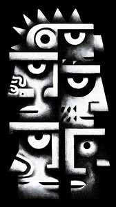 Aztec Sun God – Tribal Mask Art Print