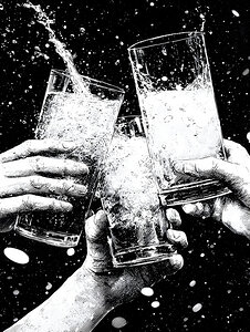Cheers – Champagne Toast Art Print