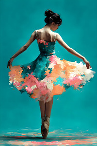 Blooming Pirouette – Ballerina Print