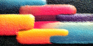 Neon Stack – Gradient Pillars Abstract Print