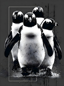 March of the Frost – Penguin Formation Print