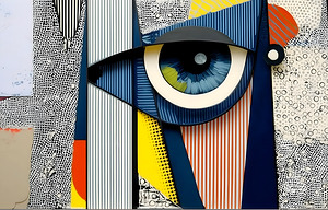 Golden Gaze – Abstract Portrait Eye Print