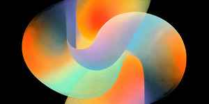 Chromatic Synergy – Gradient Orbital Abstract Print