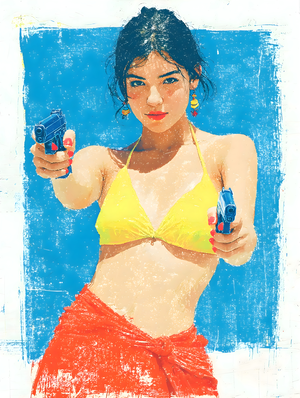 Femme Fatale – Pop Culture Portrait Print