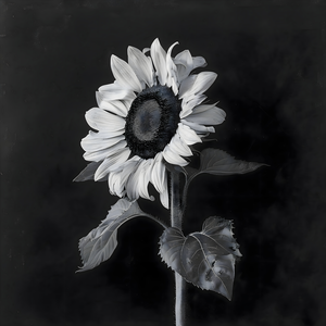 Sunflower Selfie 2 - Sunflower Portrait Art Prints