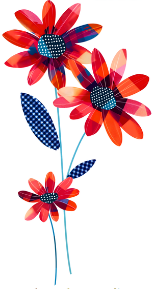 Plaid Botanica 14 - Colorful Floral Art Prints