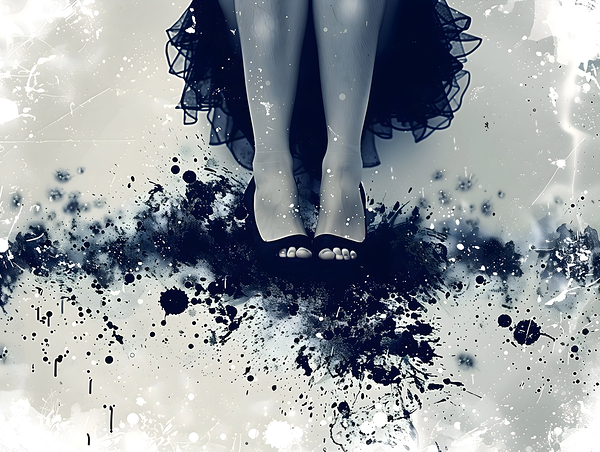 Only Feet Abstract - Playful Graphic Art Prints Print