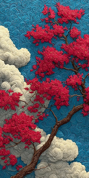 Ten No Hana 天の花 - Flowers Of Heaven - Japanese Floral Art Prints Print